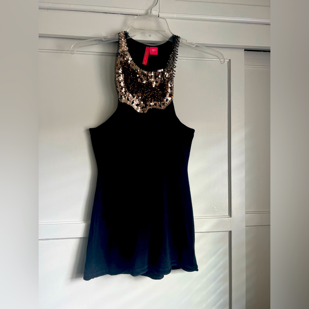 Charlotte Tarantola Cashmere Like Beaded Halter, Large, Stunning Statement Piece